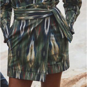 NWT Mango watercolor wrap skirt S florixta